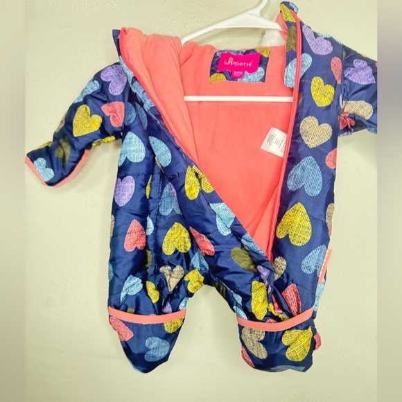 wippette 3 months baby girl snowsuit blue and pink - Picture 7 of 8